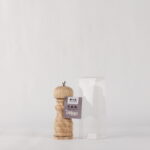 Classic Oak Wood Pepper Grinder 5" with White Peppercorns