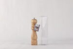 Classic Oak Wood Pepper Grinder 8" with White Peppercorns