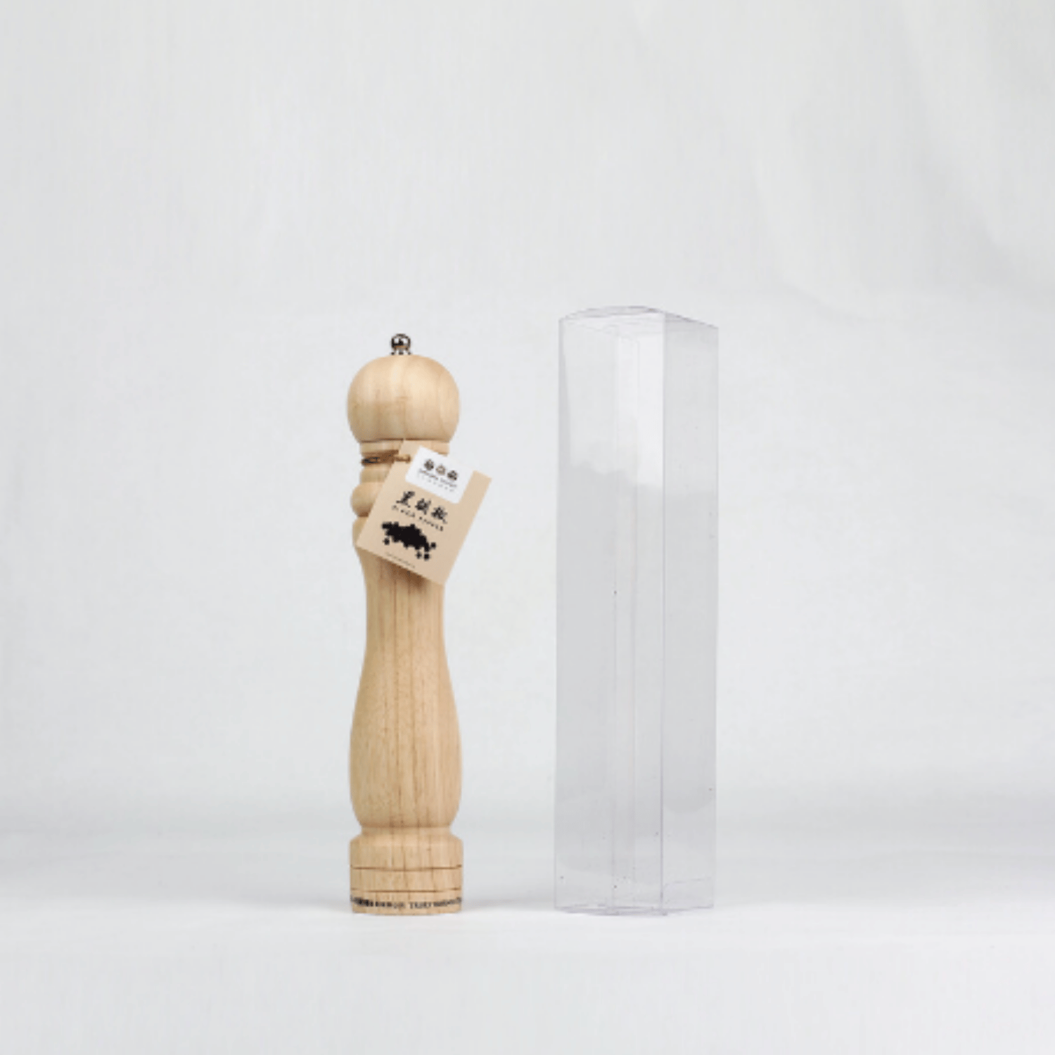 Untitled design (24) 40g 黑胡椒 橡木研磨器10" 40g Black Pepper Oak Pepper Grinder 10" - Image 1